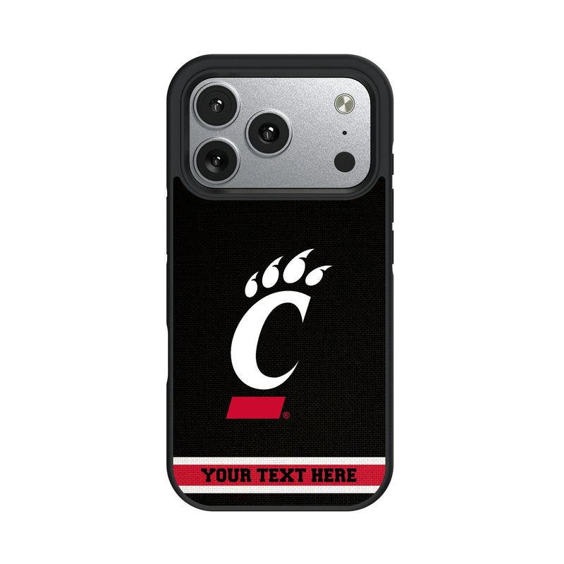 University of Cincinnati Bearcats Personalized Stripe iPhone Bump Phone Case for Apple iPhone