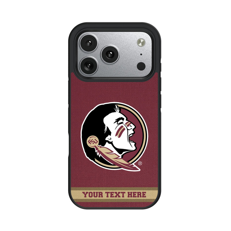Florida State University Seminoles Personalized Stripe iPhone Bump Phone Case for Apple iPhone