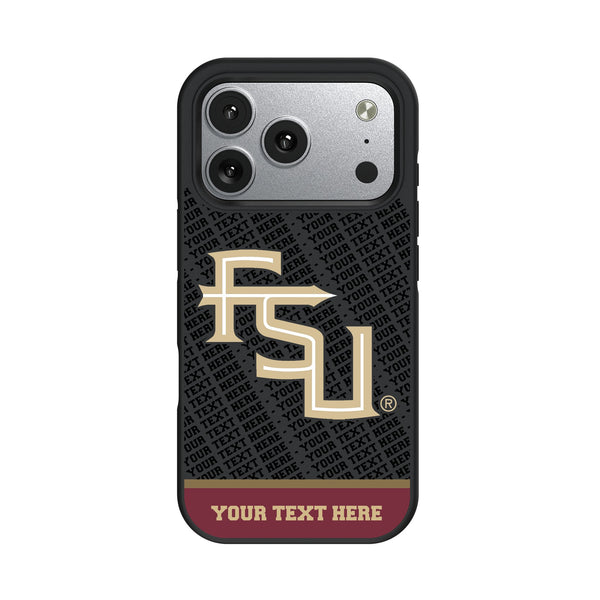 Florida State University Seminoles Athletic Wordmark Personalized EndZone Plus iPhone Bump Phone Case for Apple iPhone