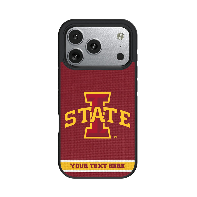 Iowa State University Cyclones Personalized Stripe iPhone Bump Phone Case for Apple iPhone