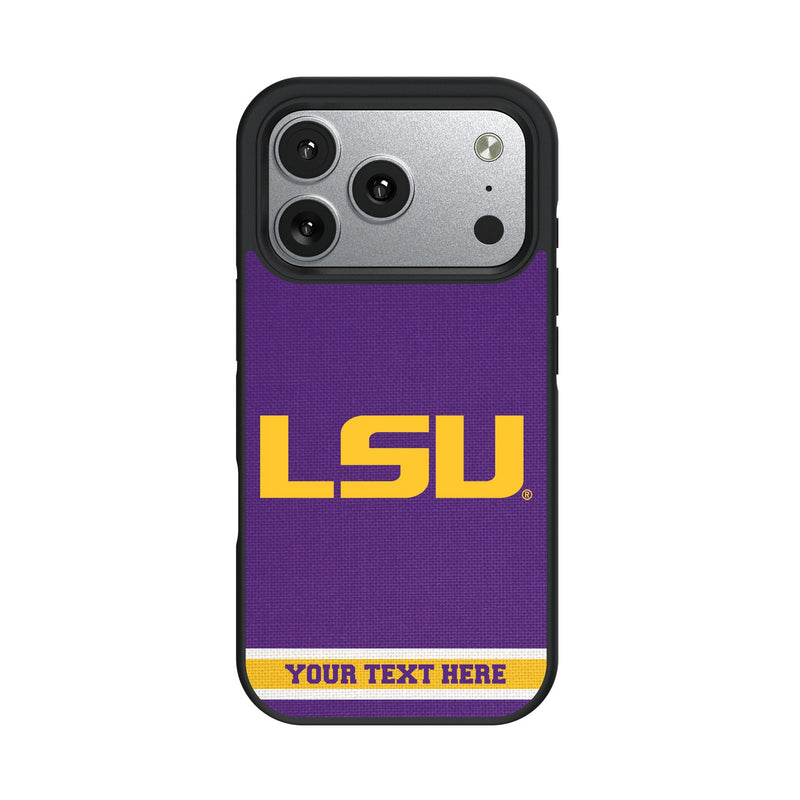 Louisiana State University Tigers Personalized Stripe iPhone Bump Phone Case for Apple iPhone