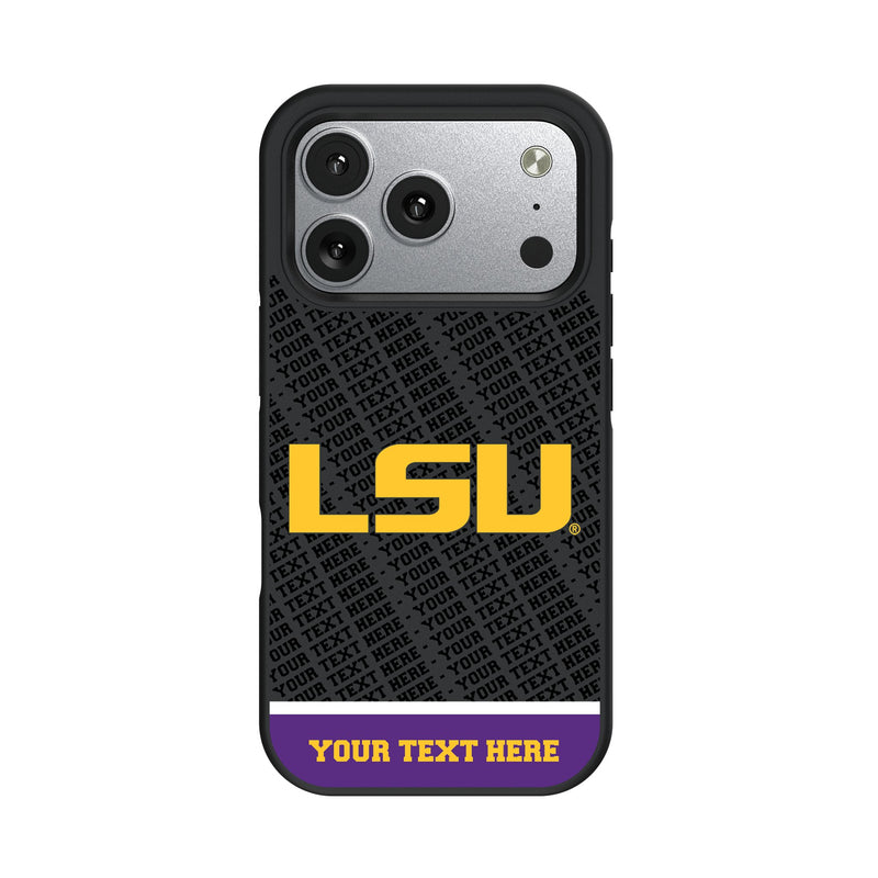 Louisiana State University Tigers Personalized EndZone Plus iPhone Bump Phone Case for Apple iPhone