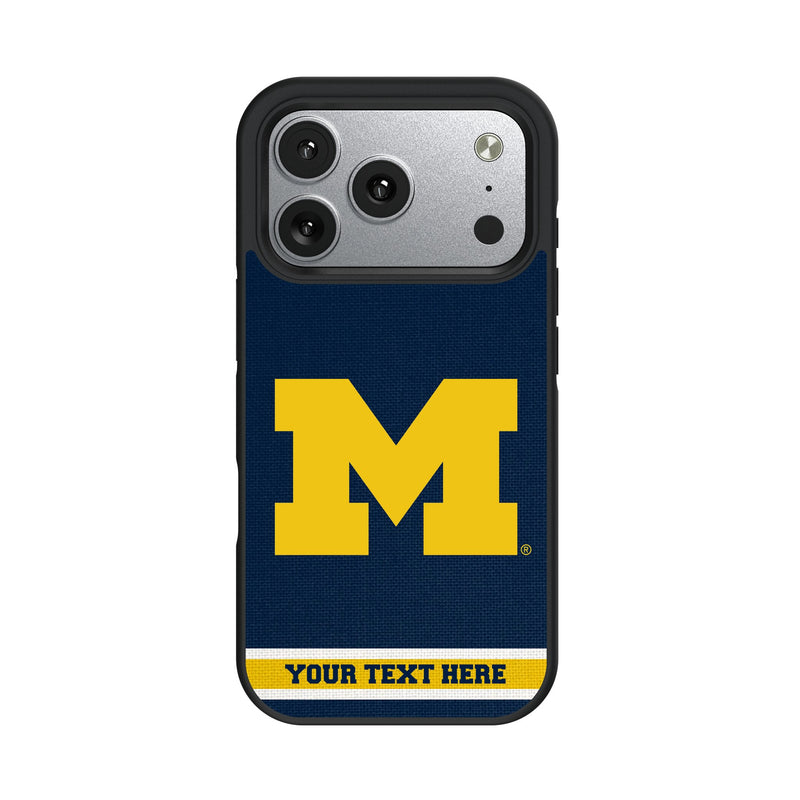 University of Michigan Wolverines Personalized Stripe iPhone Bump Phone Case for Apple iPhone