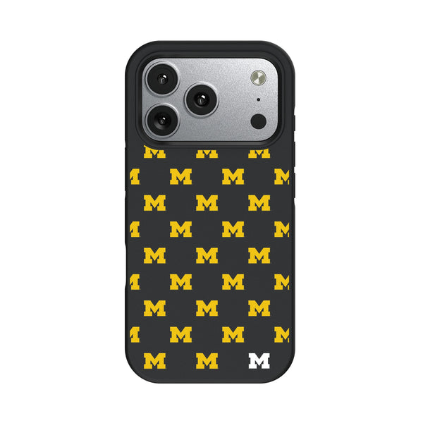 University of Michigan Wolverines Fashion Pattern iPhone Bump Phone Case for Apple iPhone