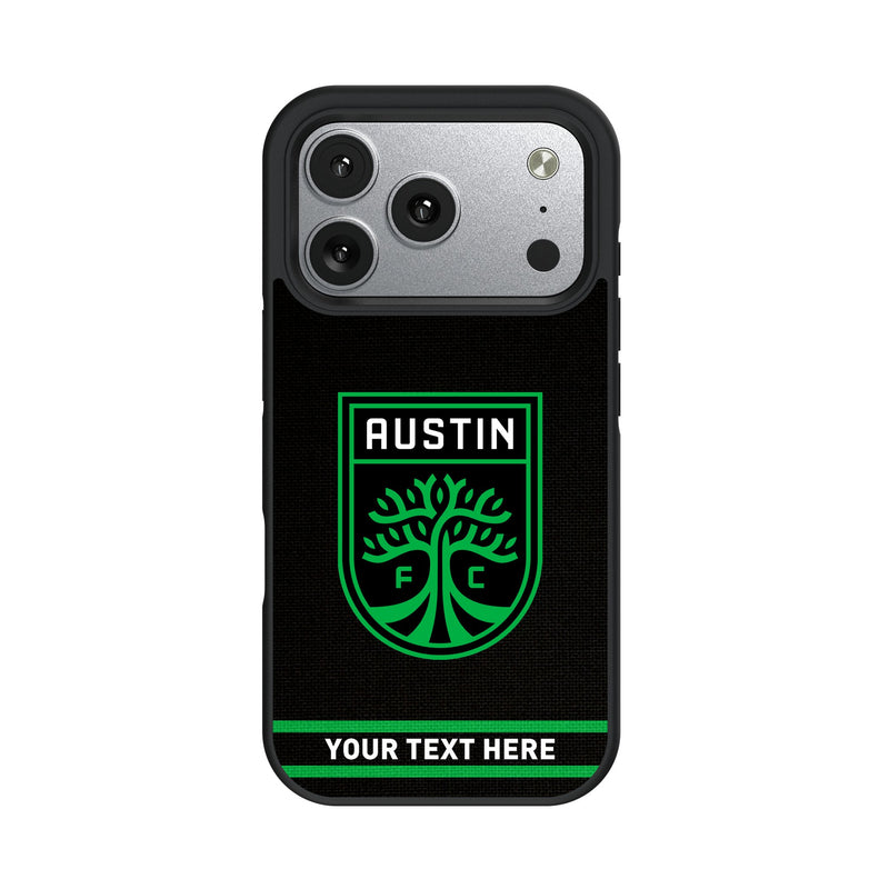 Austin FC Personalized Stripe iPhone Bump Phone Case for Apple iPhone