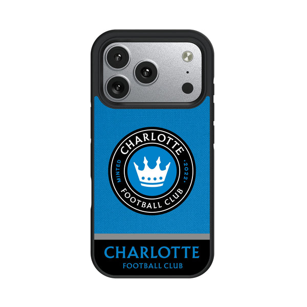 Charlotte FC Endzone Solid iPhone Bump Phone Case for Apple iPhone