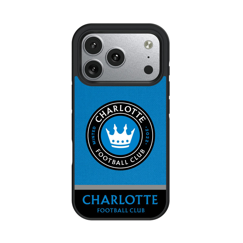 Charlotte FC Endzone Solid iPhone Bump Phone Case for Apple iPhone