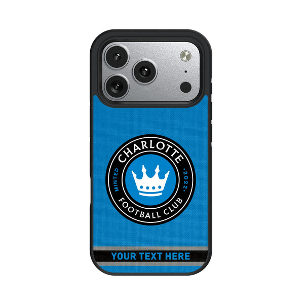 Charlotte FC Personalized Stripe iPhone Bump Phone Case for Apple iPhone