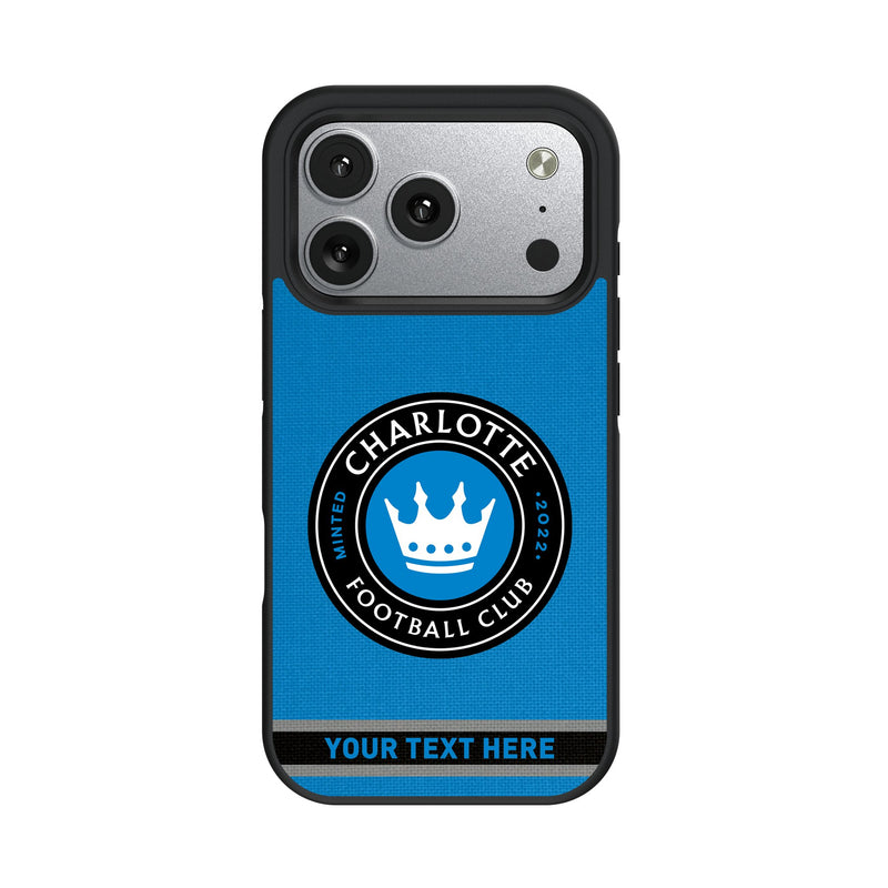 Charlotte FC Personalized Stripe iPhone Bump Phone Case for Apple iPhone