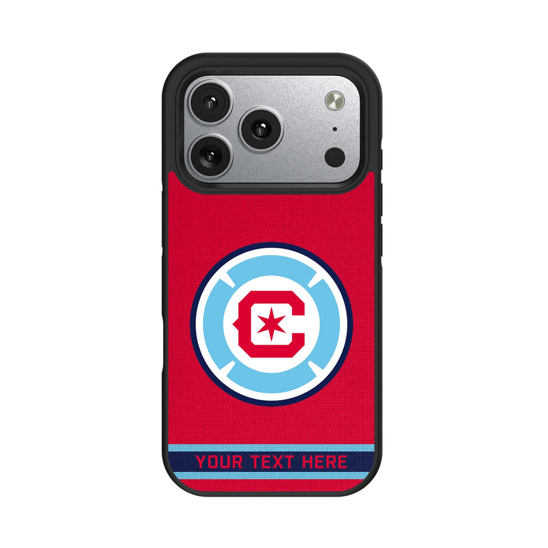 Chicago Fire Personalized Stripe iPhone Bump Phone Case for Apple iPhone