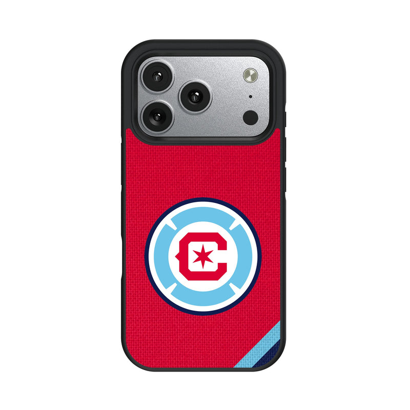 Chicago Fire Diagonal Stripe iPhone Bump Phone Case for Apple iPhone