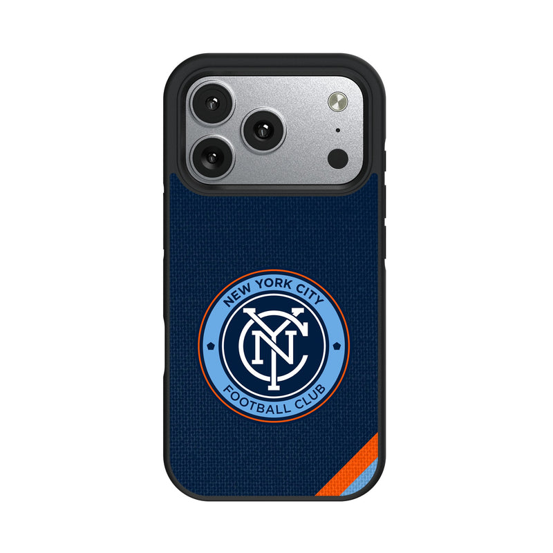 New York City FC Diagonal Stripe iPhone Bump Phone Case for Apple iPhone
