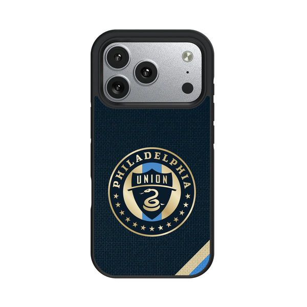 Philadelphia Union Diagonal Stripe iPhone Bump Phone Case for Apple iPhone