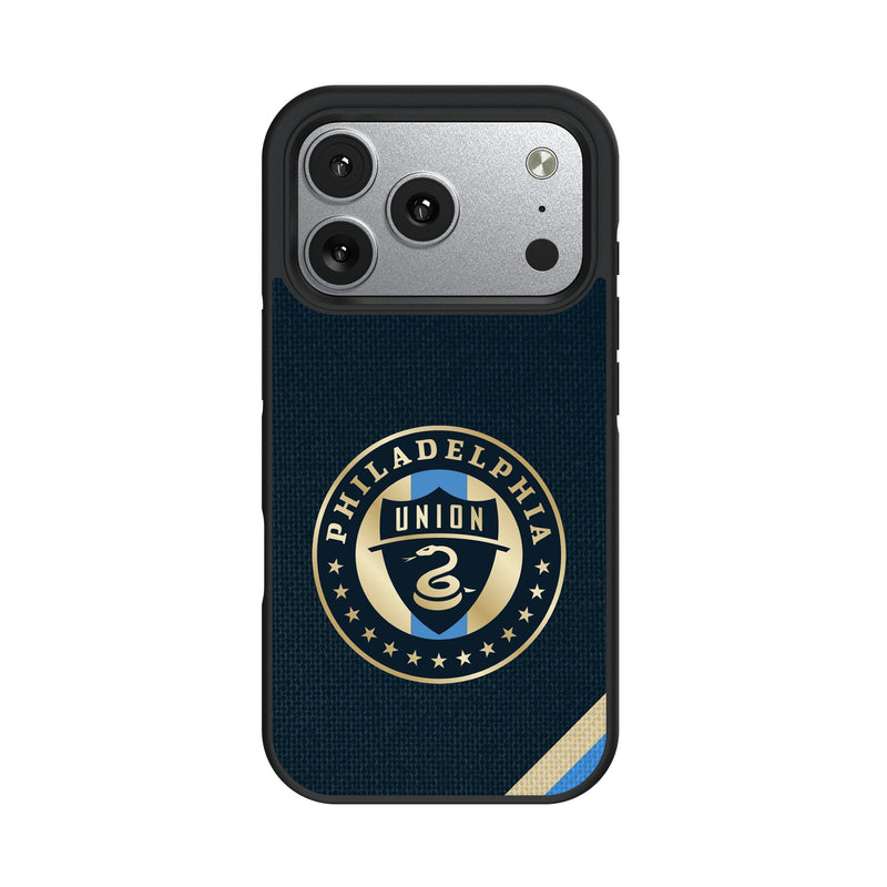 Philadelphia Union Diagonal Stripe iPhone Bump Phone Case for Apple iPhone