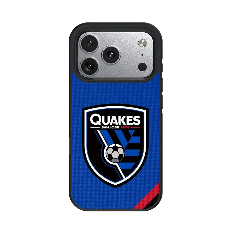 San Jose Earthquakes Diagonal Stripe iPhone Bump Phone Case for Apple iPhone