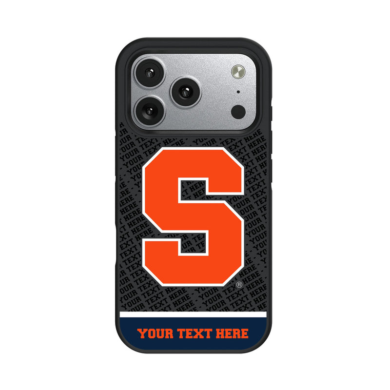 Syracuse University Orange Personalized EndZone Plus iPhone Bump Phone Case for Apple iPhone