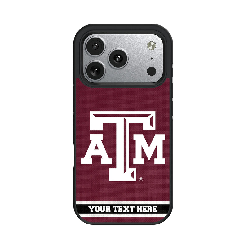 Texas A&M University Aggies Personalized Stripe iPhone Bump Phone Case for Apple iPhone