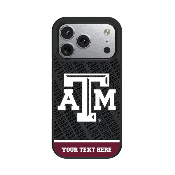 Texas A&M University Aggies Personalized EndZone Plus iPhone Bump Phone Case for Apple iPhone