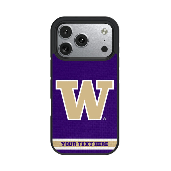 University of Washington Huskies Personalized Stripe iPhone Bump Phone Case for Apple iPhone