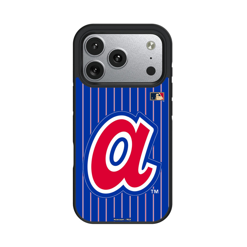 Atlanta Braves 1972-1980 - Cooperstown Collection Pinstripe iPhone Bump Phone Case for Apple iPhone