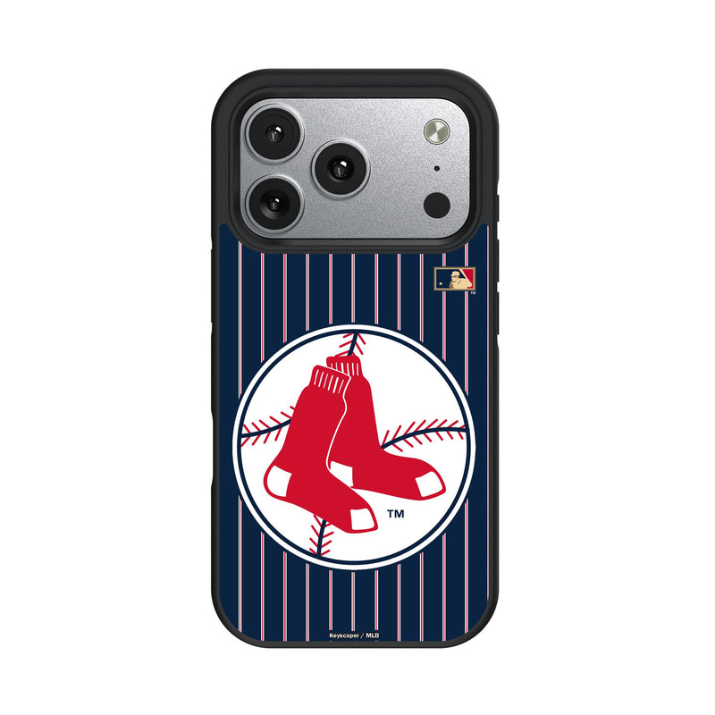 Boston Red Sox 1970-1975 - Cooperstown Collection Pinstripe iPhone Bump Phone Case for Apple iPhone