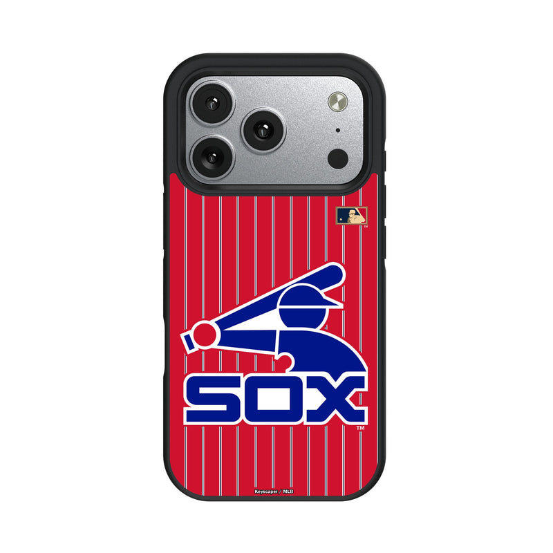 Chicago White Sox 1976-1981 - Cooperstown Collection Pinstripe iPhone Bump Phone Case for Apple iPhone