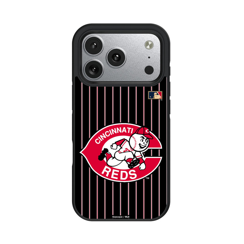 Cincinnati Reds 1974-1992 - Cooperstown Collection Pinstripe iPhone Bump Phone Case for Apple iPhone