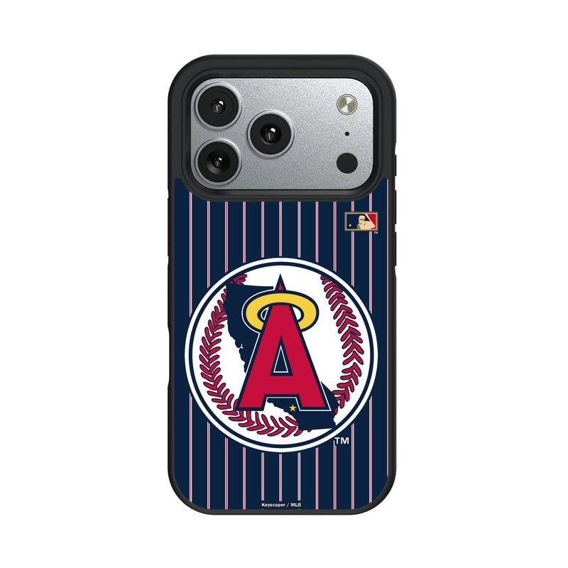 LA Angels 1986-1992 - Cooperstown Collection Pinstripe iPhone Bump Phone Case for Apple iPhone