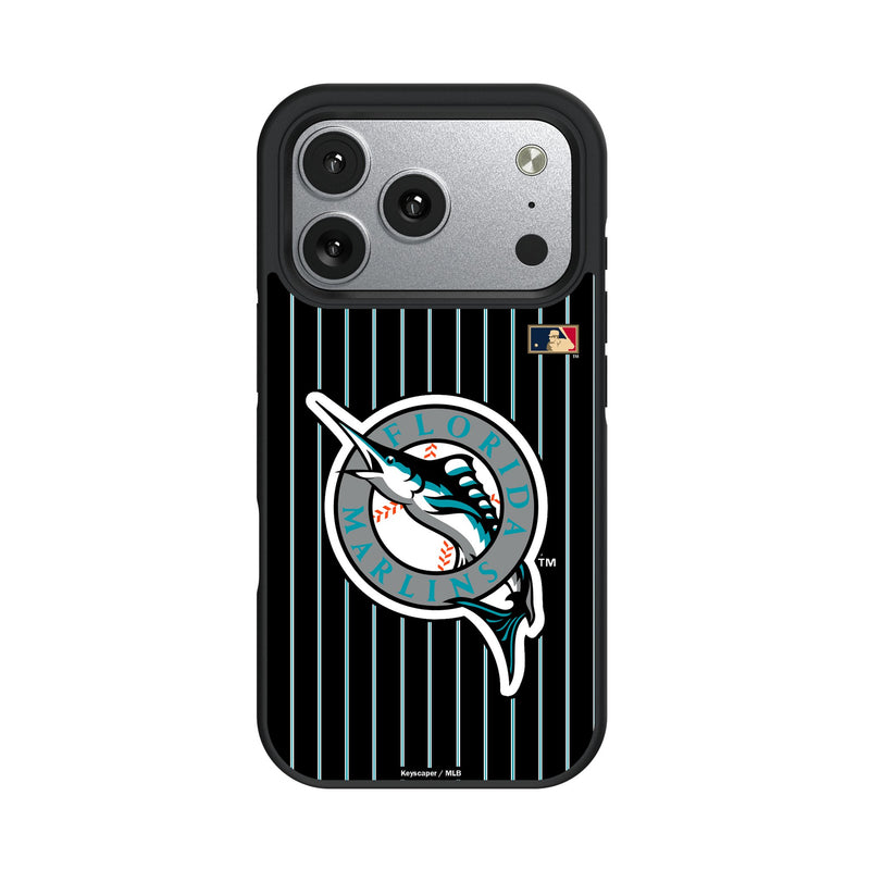 Miami Marlins 1993-2011 - Cooperstown Collection Pinstripe iPhone Bump Phone Case for Apple iPhone
