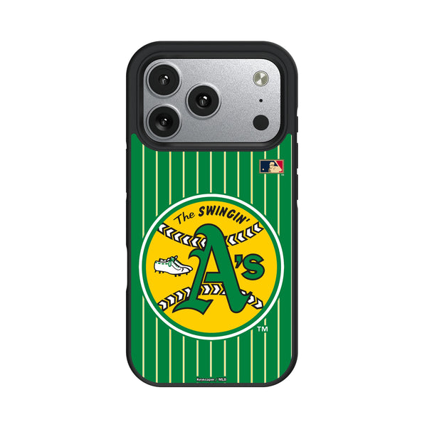 Oakland As 1971-1981 - Cooperstown Collection Pinstripe iPhone Bump Phone Case for Apple iPhone