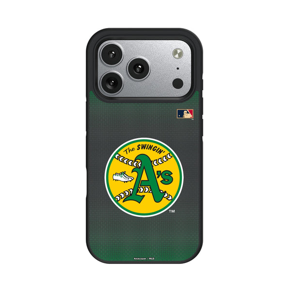 Oakland As 1971-1981 - Cooperstown Collection Linen iPhone Bump Phone Case for Apple iPhone