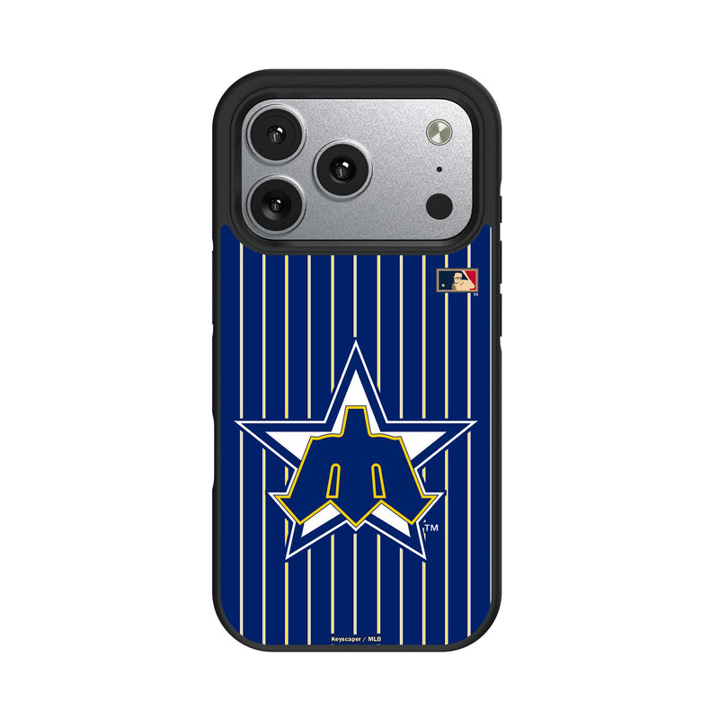 Seattle Mariners 1981-1986 - Cooperstown Collection Pinstripe iPhone Bump Phone Case for Apple iPhone