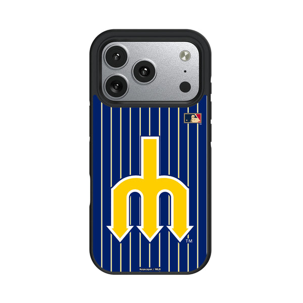 Seattle Mariners 1977-1980 - Cooperstown Collection Pinstripe iPhone Bump Phone Case for Apple iPhone