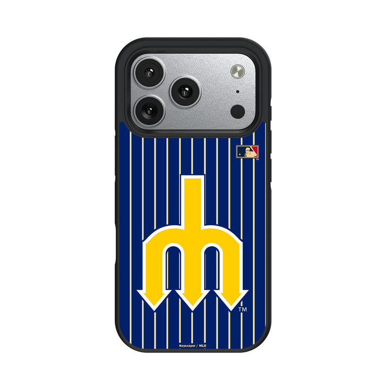 Seattle Mariners 1977-1980 - Cooperstown Collection Pinstripe iPhone Bump Phone Case for Apple iPhone