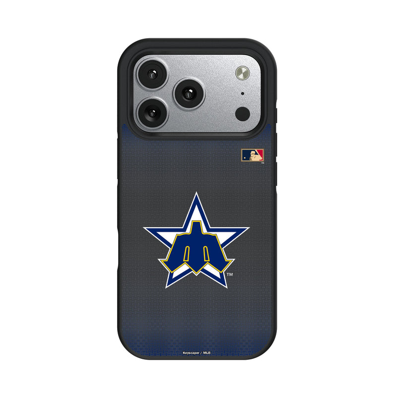 Seattle Mariners 1981-1986 - Cooperstown Collection Linen iPhone Bump Phone Case for Apple iPhone