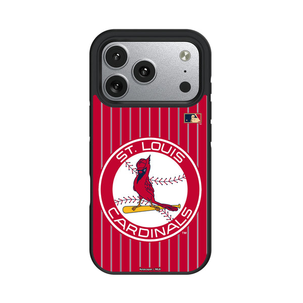 St Louis Cardinals 1966-1997 - Cooperstown Collection Pinstripe iPhone Bump Phone Case for Apple iPhone