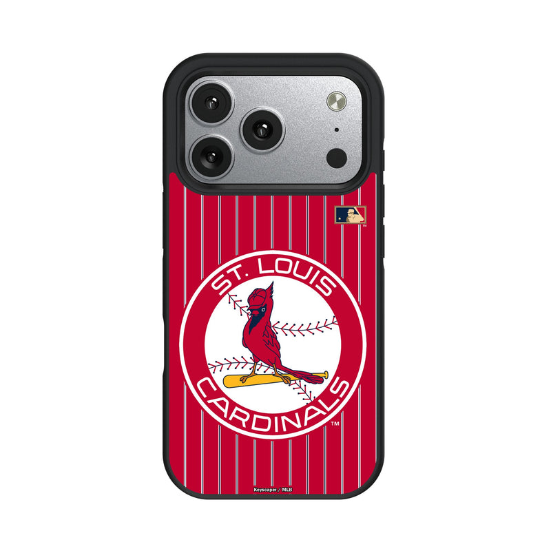 St Louis Cardinals 1966-1997 - Cooperstown Collection Pinstripe iPhone Bump Phone Case for Apple iPhone