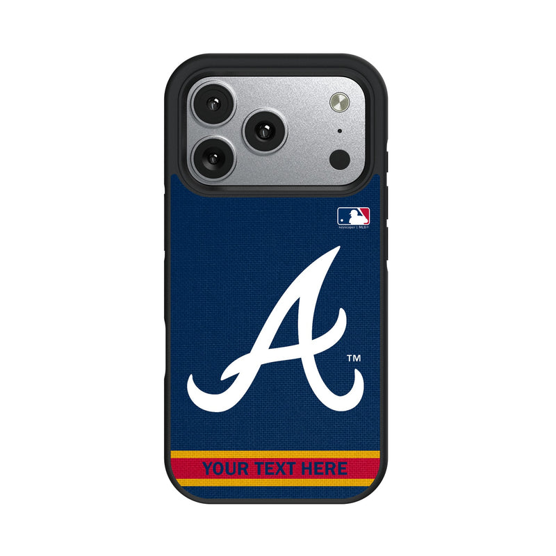 Atlanta Braves Personalized Stripe iPhone Bump Phone Case for Apple iPhone