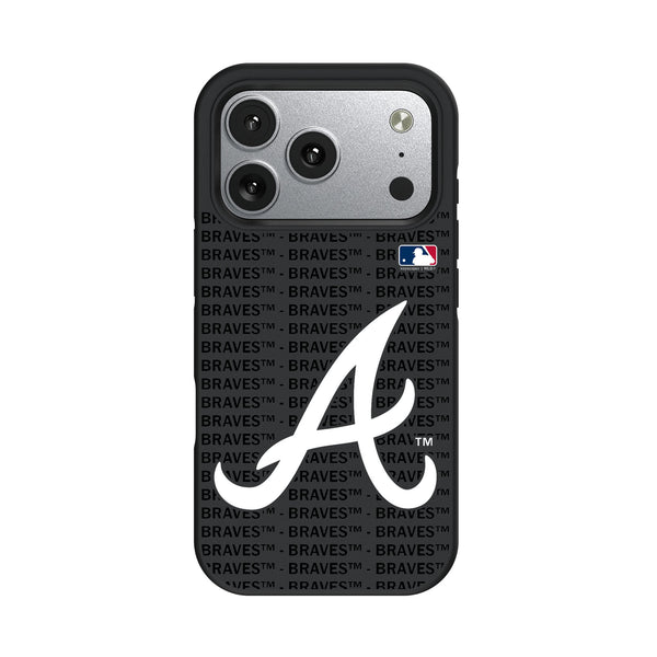 Atlanta Braves Text Backdrop iPhone Bump Phone Case for Apple iPhone