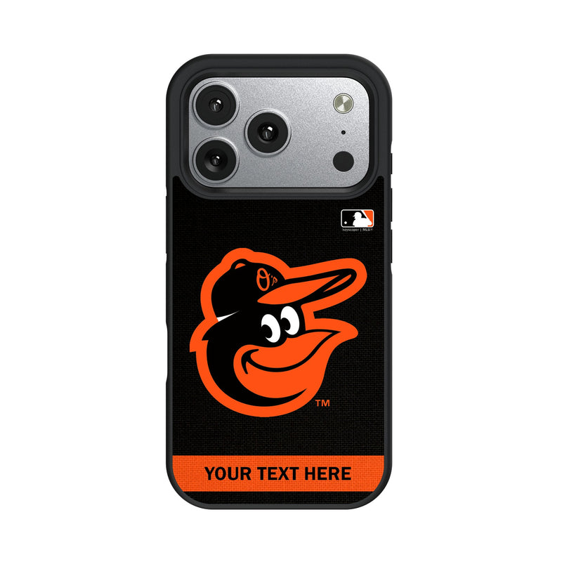 Baltimore Orioles Personalized Stripe iPhone Bump Phone Case for Apple iPhone