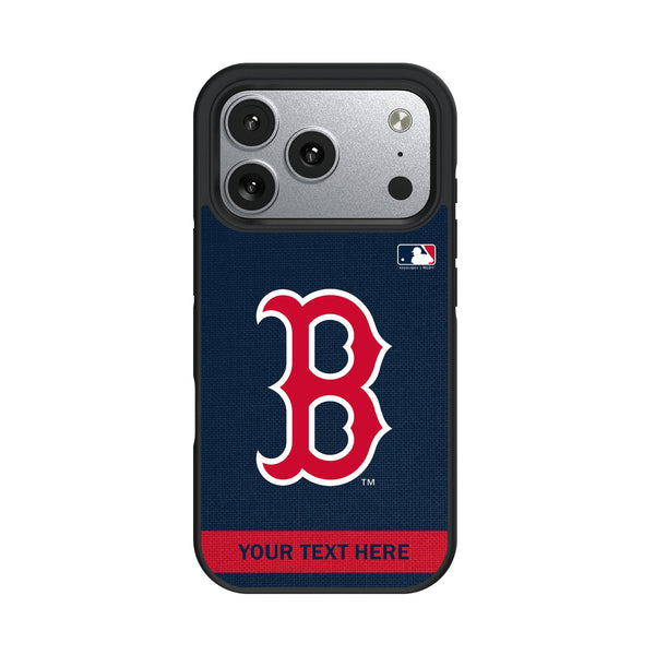 Boston Red Sox Personalized Stripe iPhone Bump Phone Case for Apple iPhone