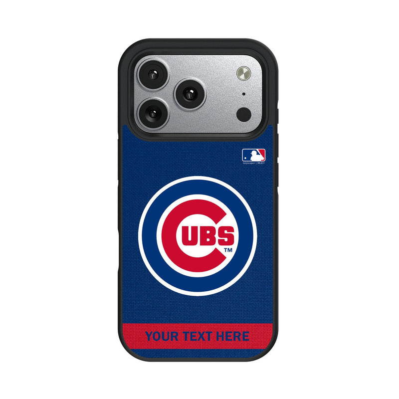 Chicago Cubs Personalized Stripe iPhone Bump Phone Case for Apple iPhone