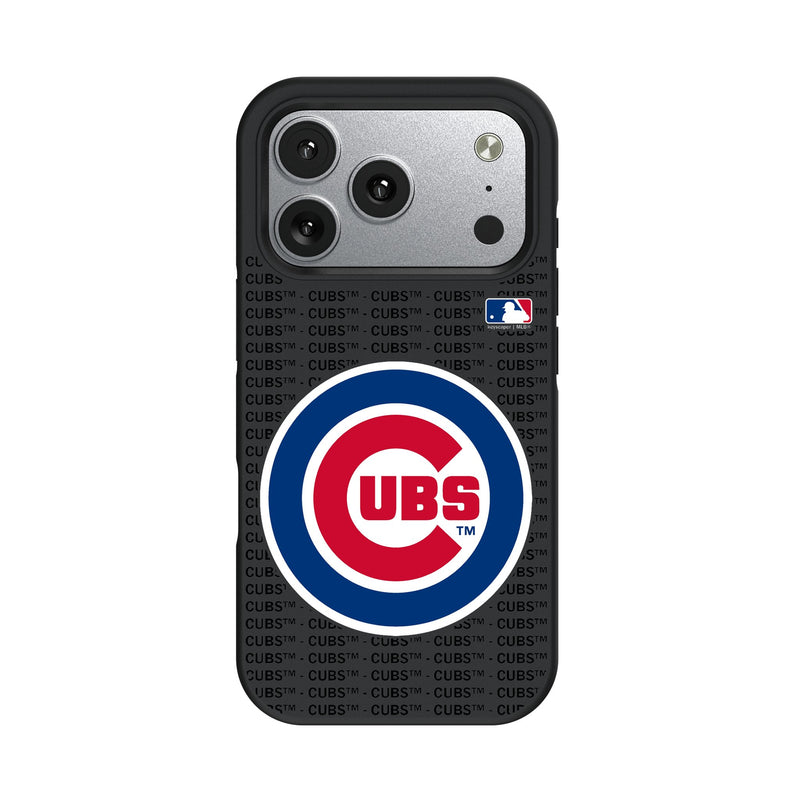 Chicago Cubs Text Backdrop iPhone Bump Phone Case for Apple iPhone