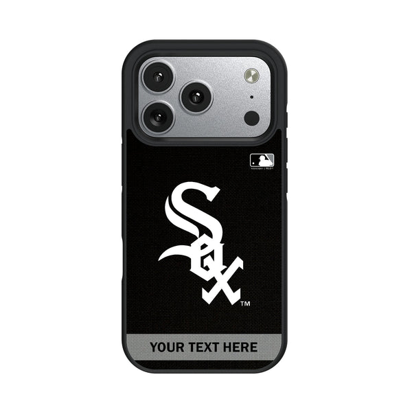 Chicago White Sox Personalized Stripe iPhone Bump Phone Case for Apple iPhone