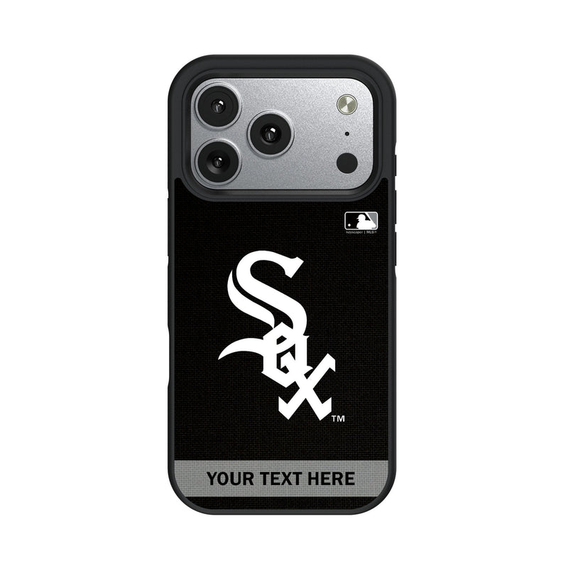 Chicago White Sox Personalized Stripe iPhone Bump Phone Case for Apple iPhone