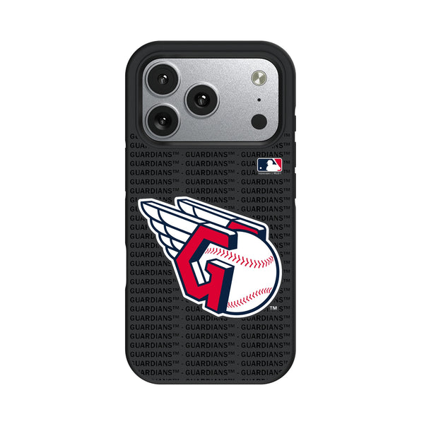 Cleveland Guardians Text Backdrop iPhone Bump Phone Case for Apple iPhone