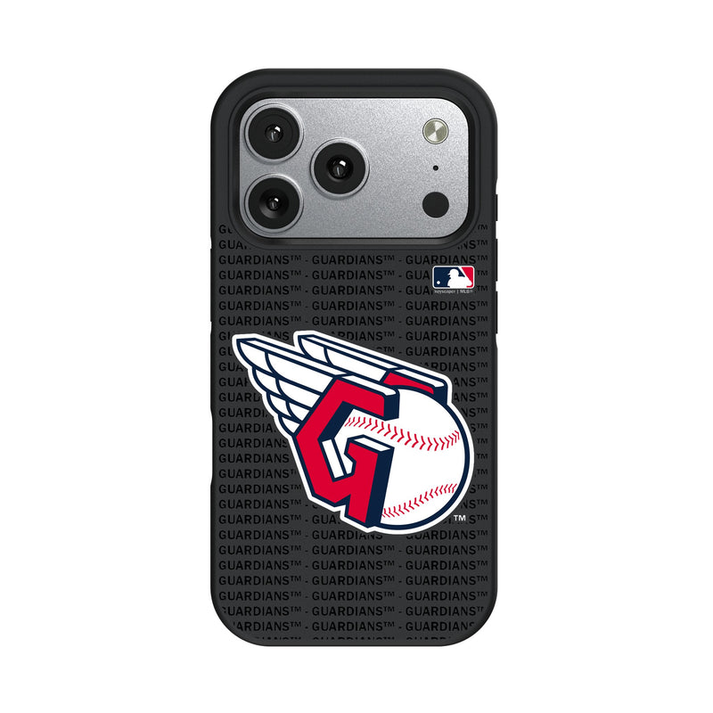 Cleveland Guardians Text Backdrop iPhone Bump Phone Case for Apple iPhone