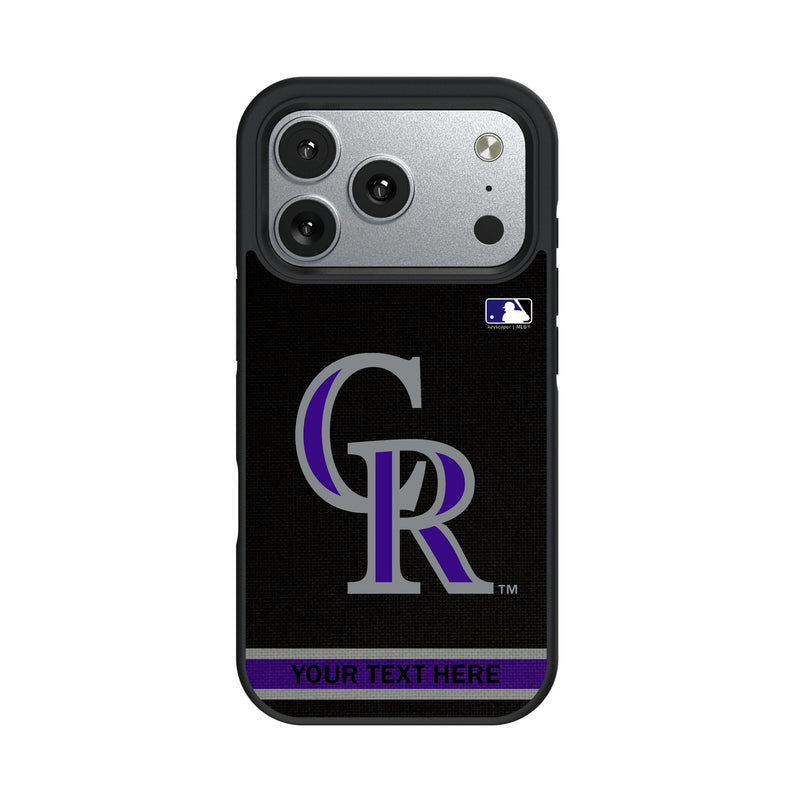 Colorado Rockies Personalized Stripe iPhone Bump Phone Case for Apple iPhone