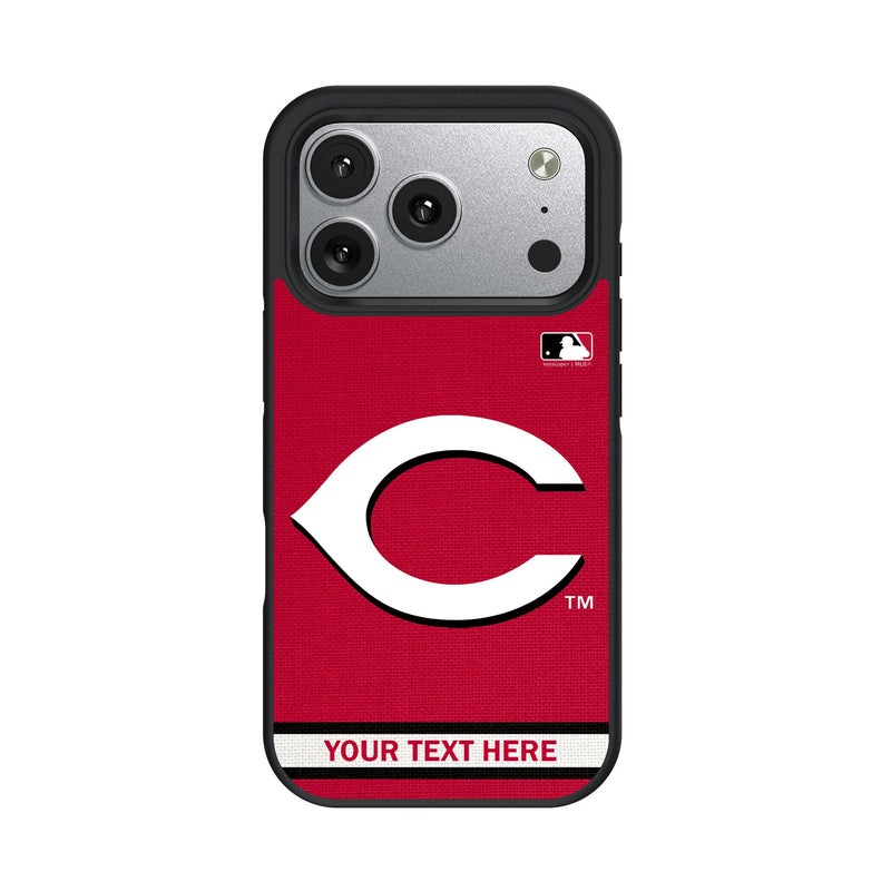 Cincinnati Reds Personalized Stripe iPhone Bump Phone Case for Apple iPhone