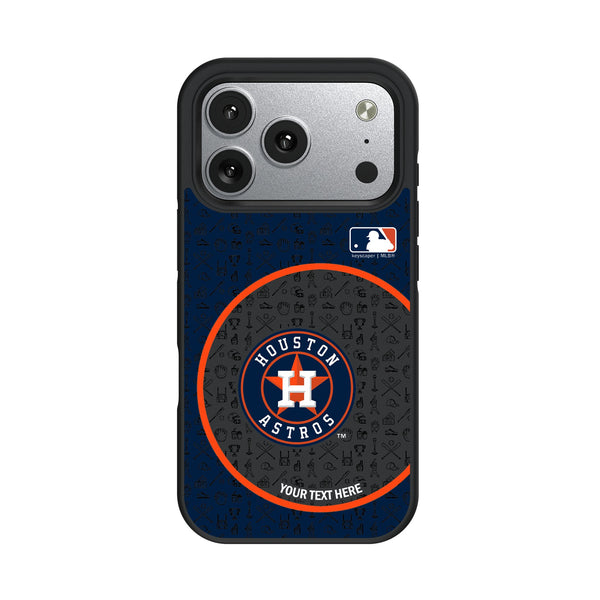 Houston Astros Personalized Circle iPhone Bump Phone Case for Apple iPhone